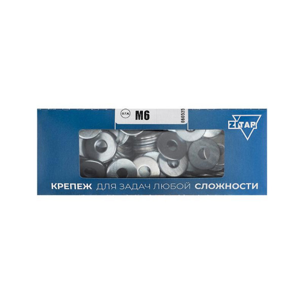 Шайба DIN9021 кузовная оцинк. М6 (уп.200шт) 105265