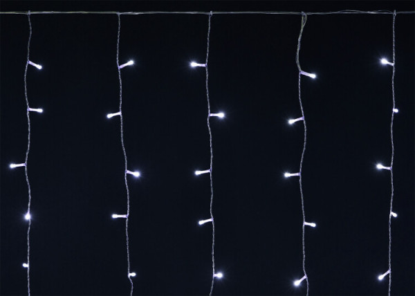 Гирлянда "Бахрома" 4.5х0.7м 200LED бел. IP44 провод прозр. 230В мерцание транзит LGDU321-2-200-L3-T-S-44