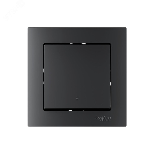 ATLASDESIGN SMART 1-кл. ВЫКЛЮЧАТЕЛЬ с подсв., Zigbee, сх.1, L+N, 10А, мех., КАРБОН ATN001013Z