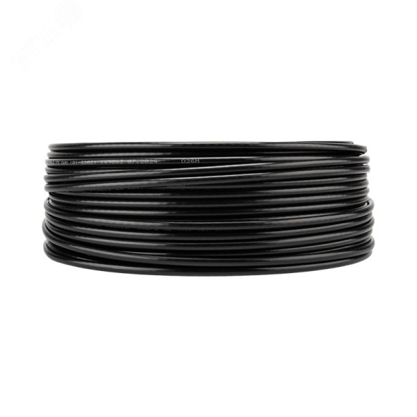 Кабель коаксиальный RG-6U, 75Ом, CCS/Al/Al, 64%, 100м, OUTDOOR, черный