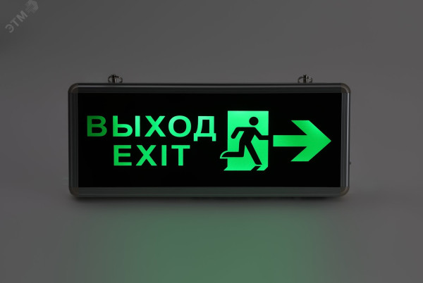 Аварийный светильник SSA-101-3-20 светодиодный 3ч 3Вт ВЫХОД-EXIT-ЧЕЛОВЕК-стрелка Б0044390