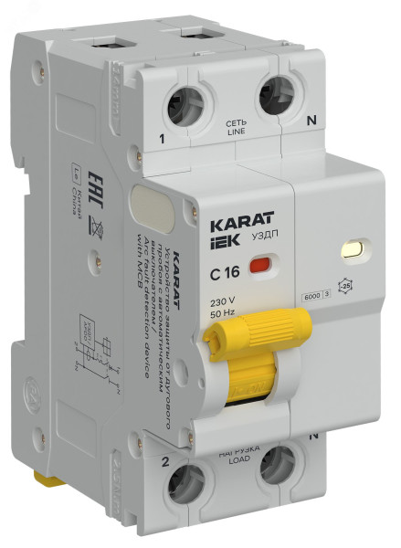 KARAT УЗДП c Автоматический выключатель 1P+N C 16A KA-DP11-1-016-C