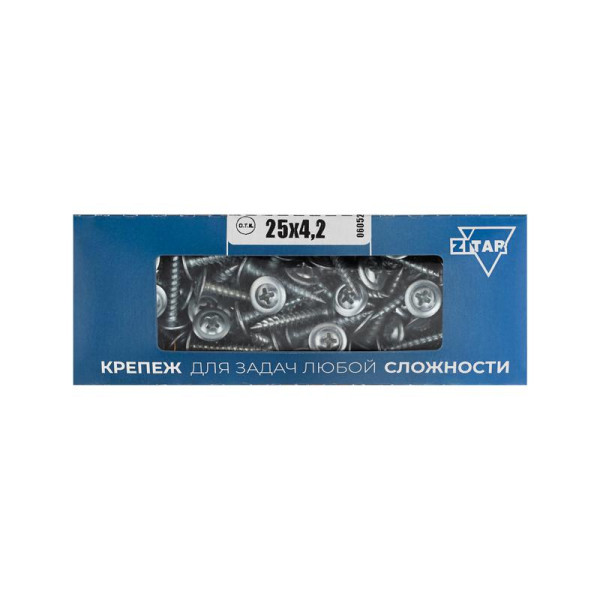 Саморез для тонкого метал. листа 4.2х25 (коробка) (уп.200шт) Zitar 102141