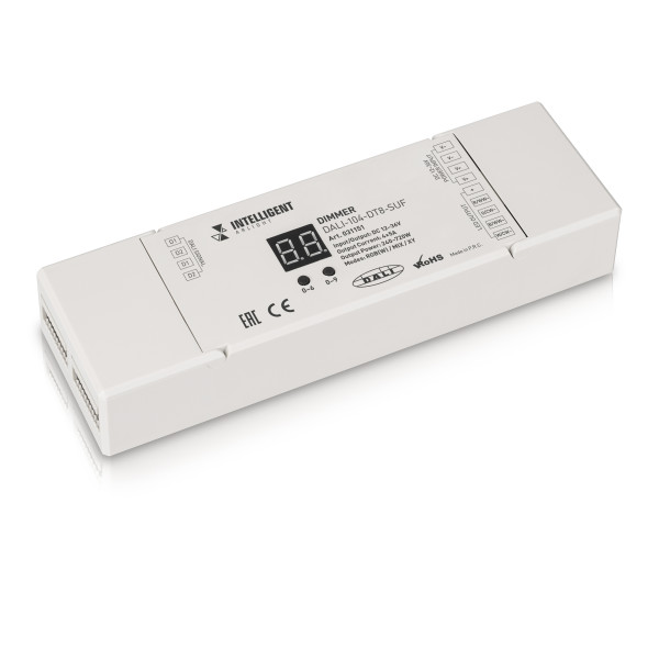 INTELLIGENT ARLIGHT Диммер DALI-104-DT8-SUF (12-36V, RGBW/MIX/XY, 4х5А) 031151