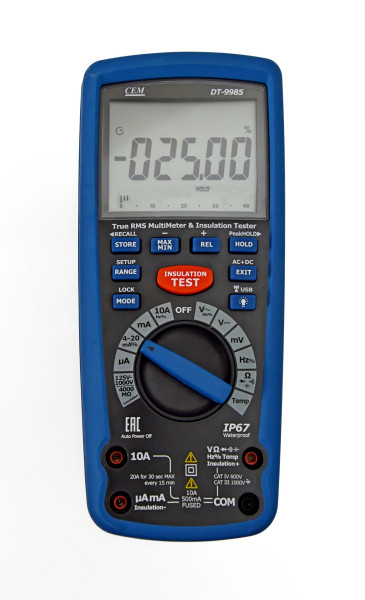 DT-9985 Измеритель сопротивления изоляции с True RMS мультиметром