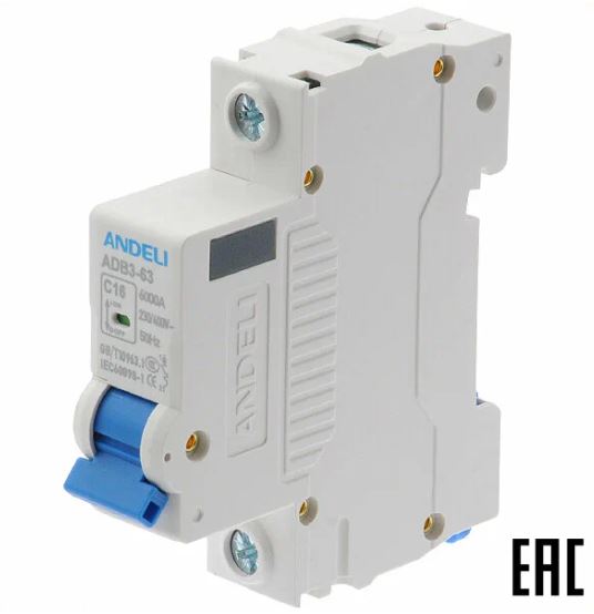 АВТ. ВЫКЛ. ADB3-63/1P 16A 6KA Х-КА C (AN