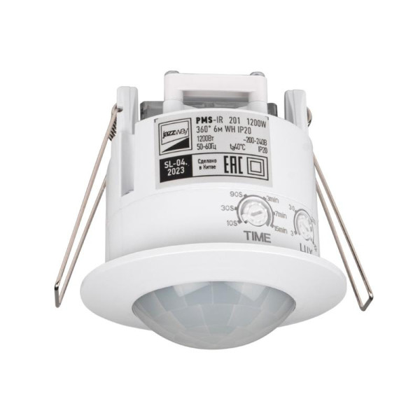 Датчик движения PMS-IR 201 1200Вт 360град. 6м IP20 WH 5012950