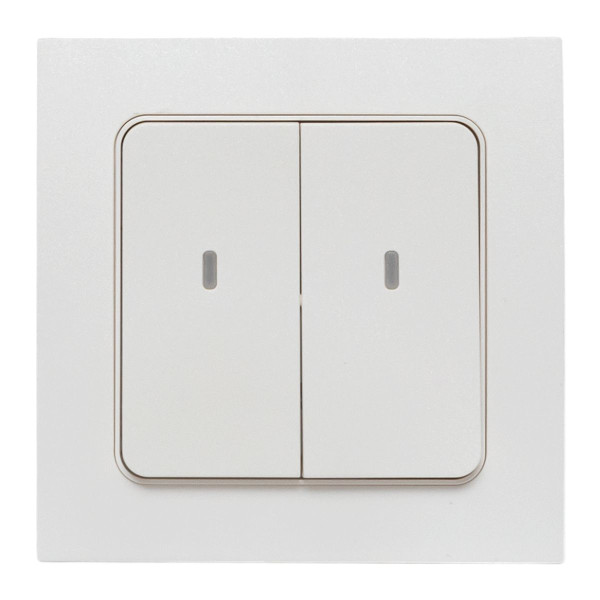 Умный беспроводной выключатель Стокгольм 2-кл. белый Zigbee EKF Сonnect RCV-ST2-WS-ZB