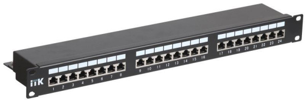 Патч-панель 1U кат.5E STP 24 порта Dual IDC PP24-1UC5ES-D05