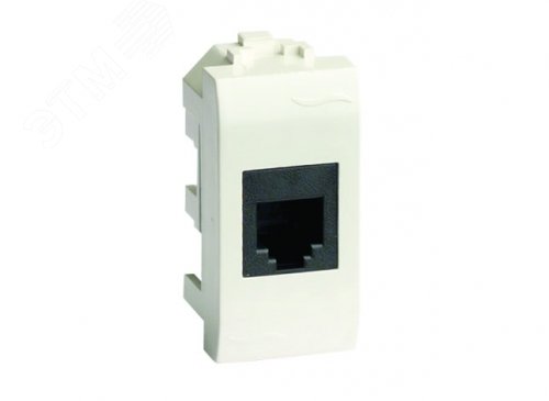 BRAVA Розетка компьютерная RJ45 категория 5е разъем экранированная белая 76457B